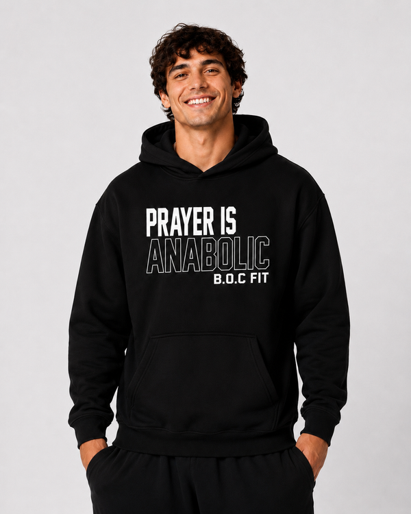 Prayer Is Anabolic Heavyweight Hoodie