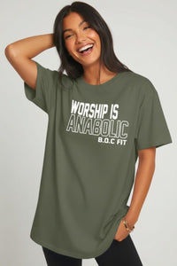 Worship Is Anabolic Oversized Tee