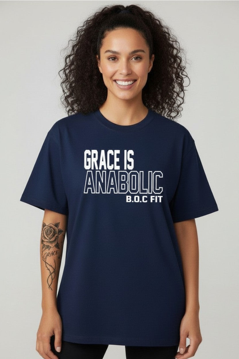 Grace Is Anabolic Oversized Tee