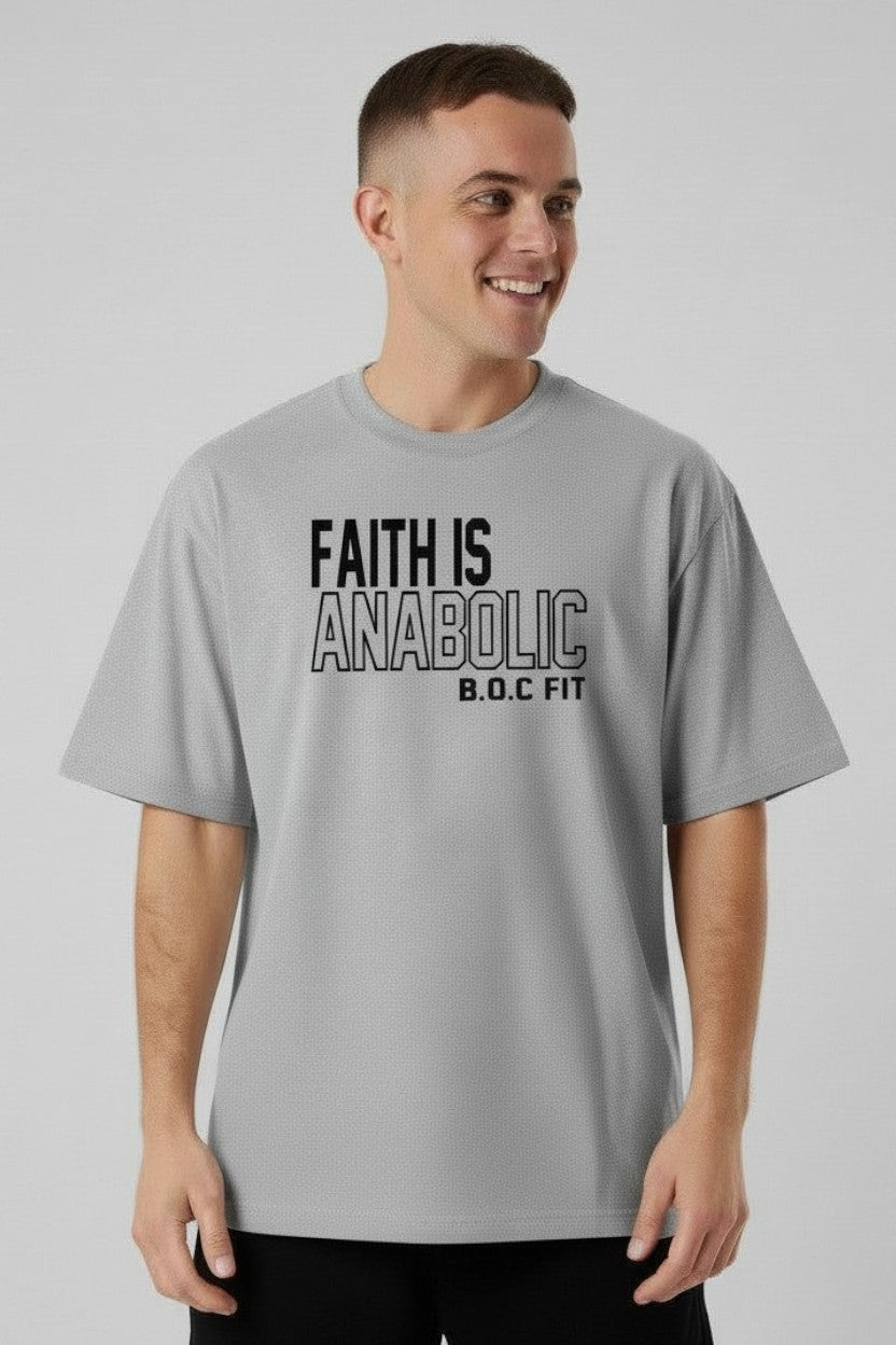 Faith Is Anabolic Oversized Tee